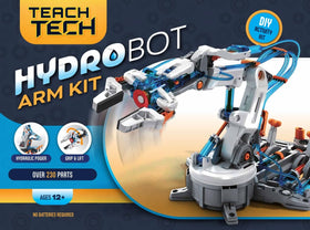 TEACH TECH HydroBot Arm Kit assembly scene for hands on STEM learning.