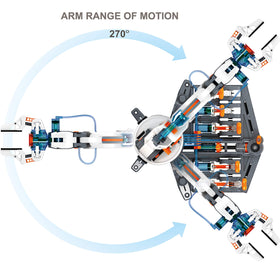 TEACH TECH HydroBot Arm Kit instruction guide highlights clear building steps.