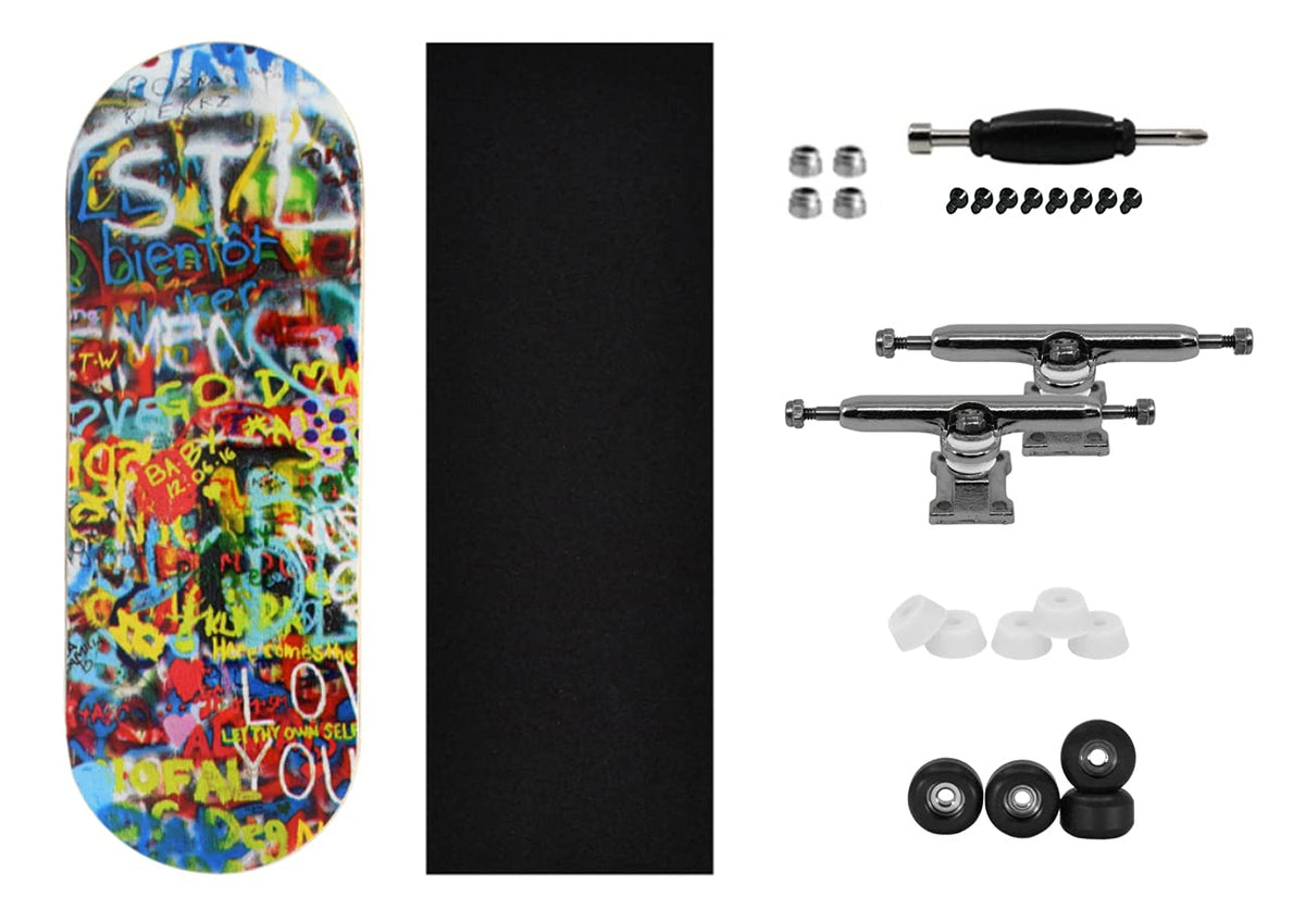 Teak Tuning black urethane wheels offer solid grip and steady speed