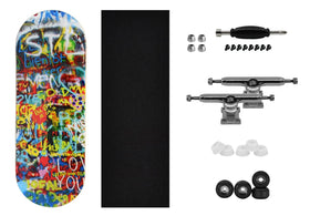 Teak Tuning black urethane wheels offer solid grip and steady speed
