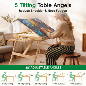 TEAKMAMA Puzzle Table height suitable for sofa seating for comfortable puzzling