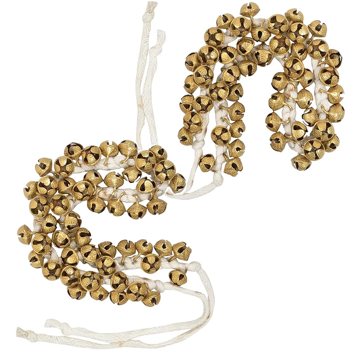 TEALWOLF Ghungroo bells on cotton string close-up for authentic dance sound and comfort.
