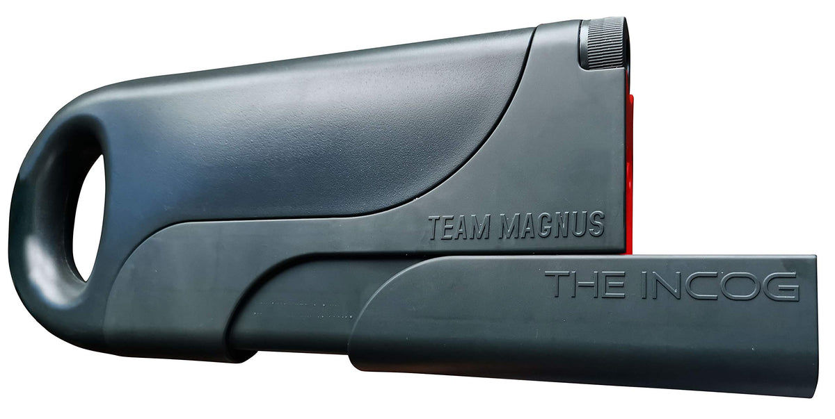 Team Magnus Incog water gun portrait showing bold outdoor battle-ready design