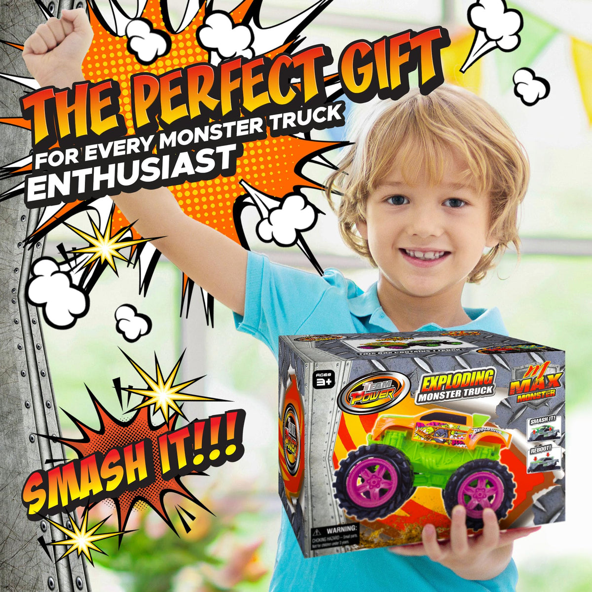 Team Power compact 8.7-inch monster truck fits small hands and travels easily