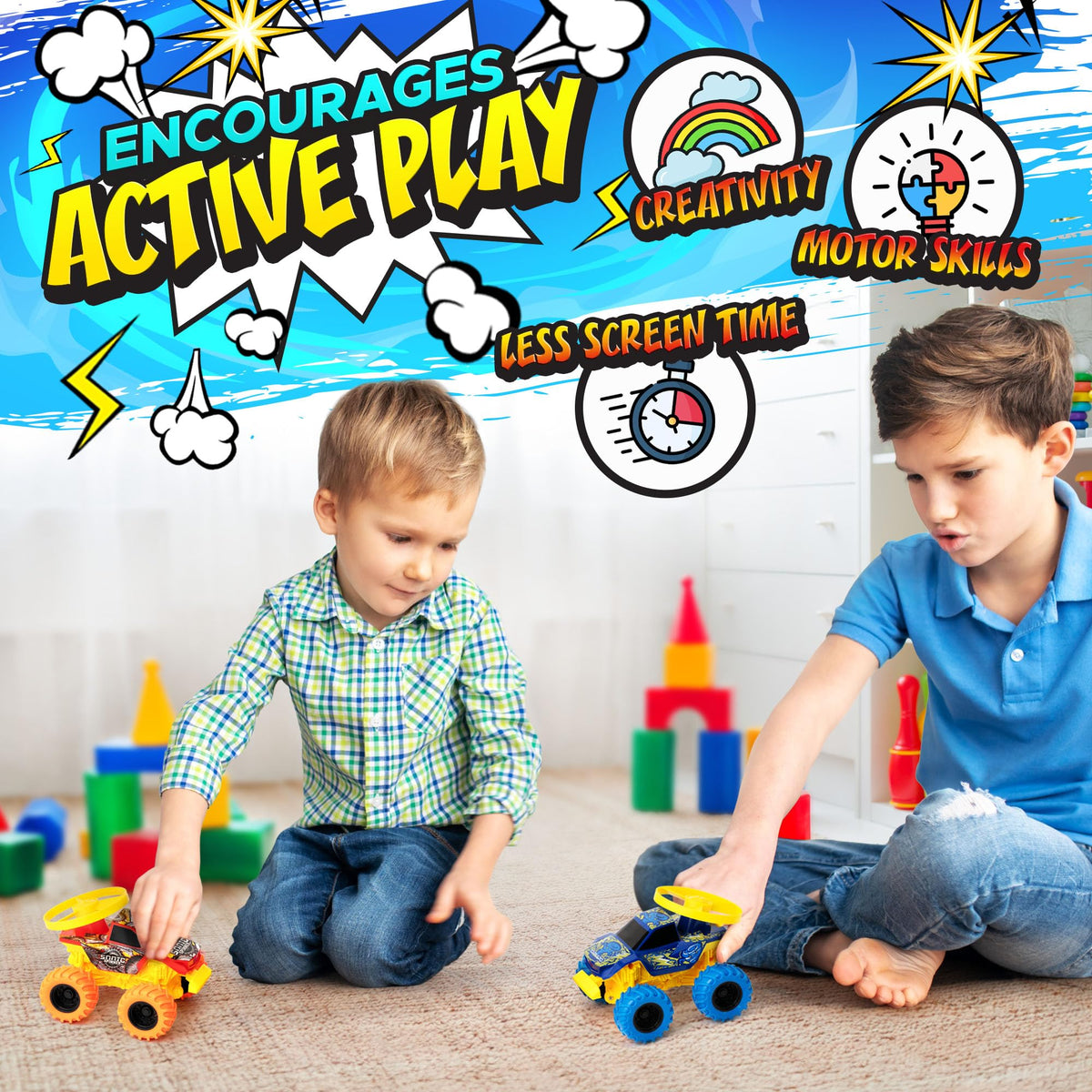 Team Power Indoor outdoor play setup supports versatile play sessions.