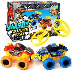 Team Power Monster Trucks Drone Warrior front view for head-to-head battles.