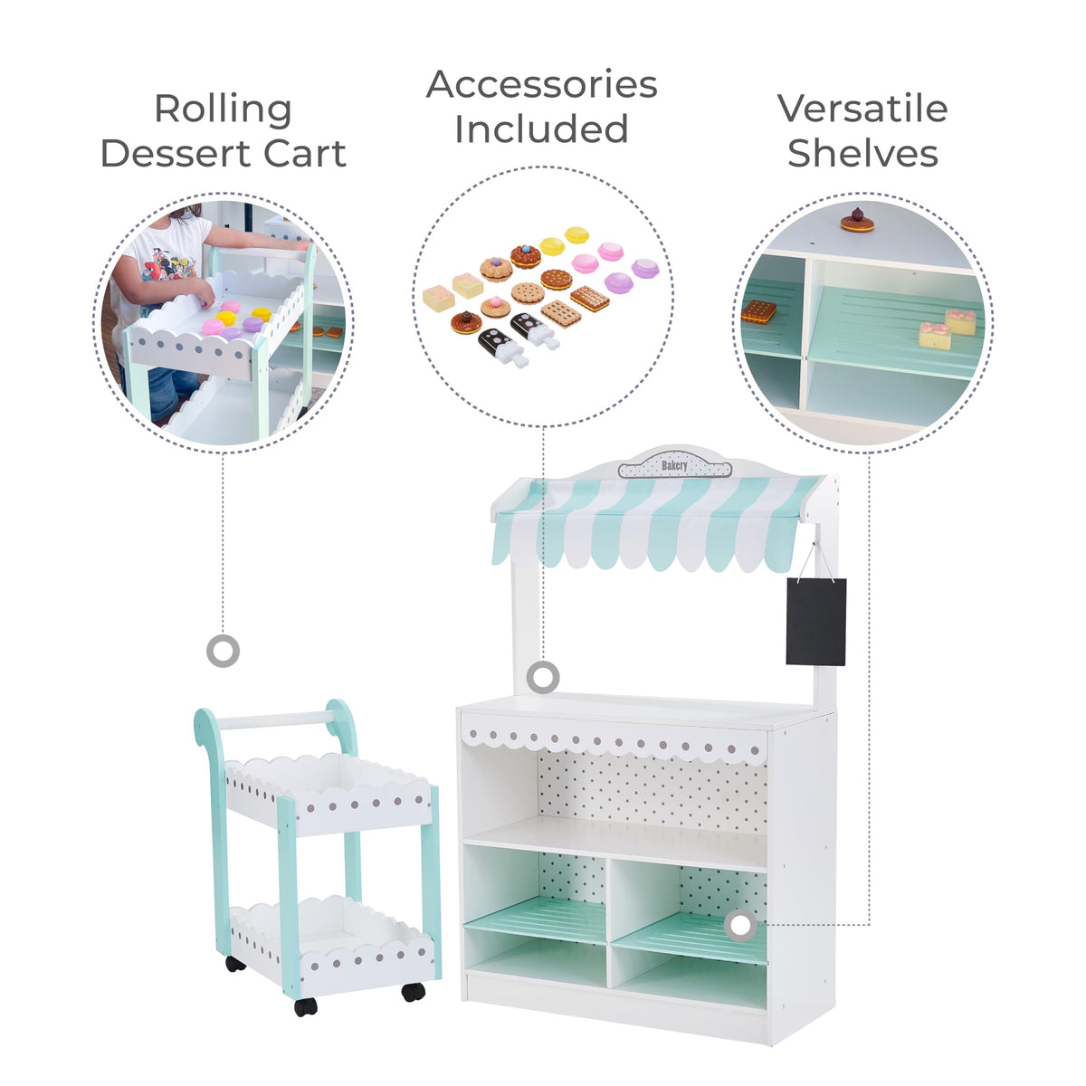 Detailed pretend treats from Teamson Kids enhance storytelling and role-play.