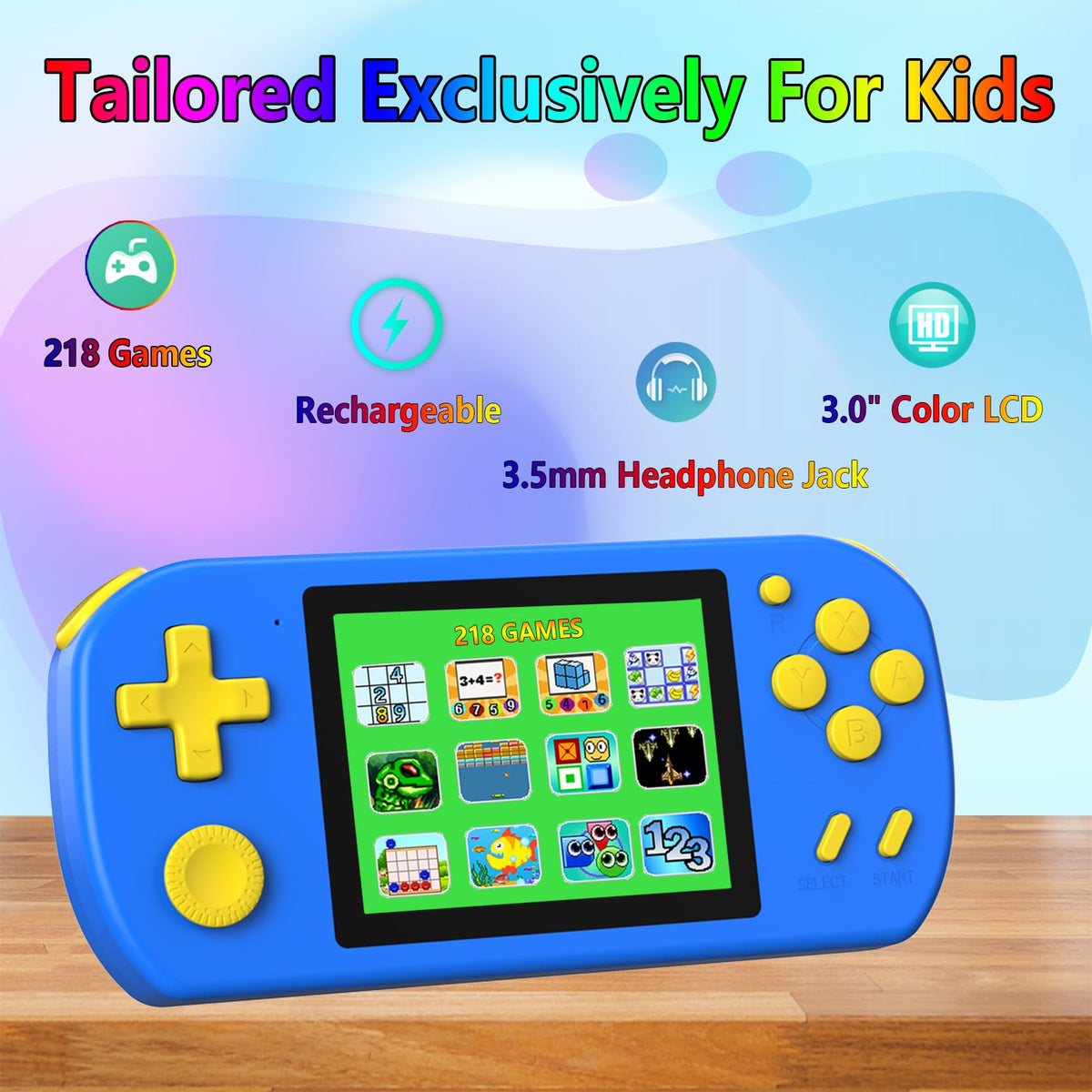 TEBIYOU 3.0-inch HD screen delivering clear visuals for kids.