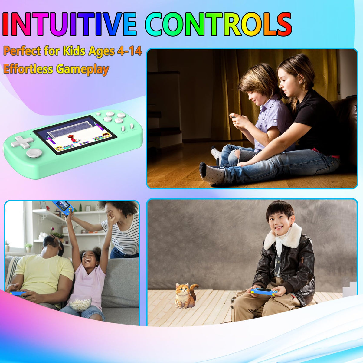 TEBIYOU rechargeable battery life enables hours of uninterrupted play on the go