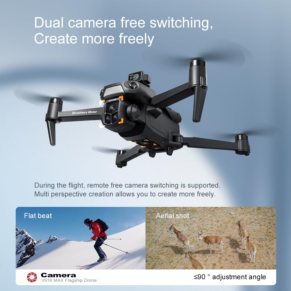 Tec Wurenju V918 delivers up to 90 minutes of total flight time with three batteries.