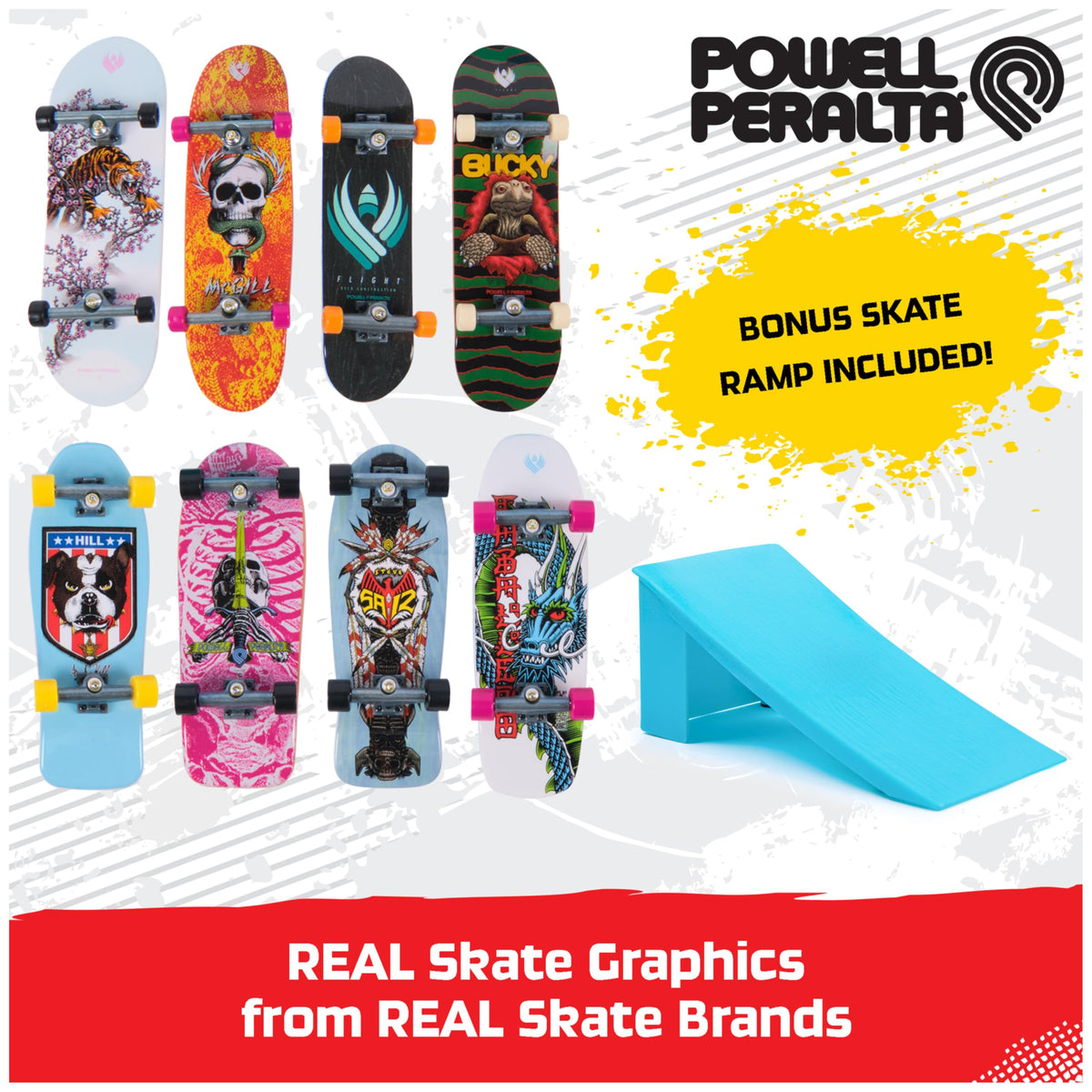 Tech Deck customizable mini-skateboards with wheels and stickers for personalized setups