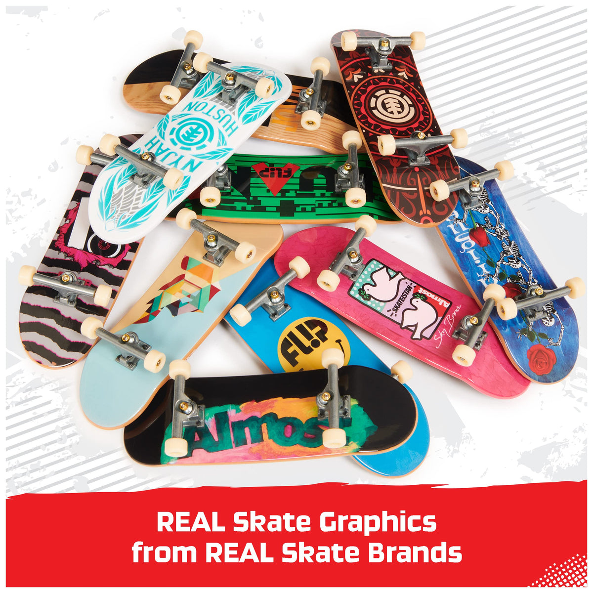 Tech Deck DLX Pro 10-Pack Primitive graphics for pro-style spins