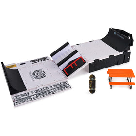 Tech Deck included accessories such as handles and connectors simplify setup and storage.