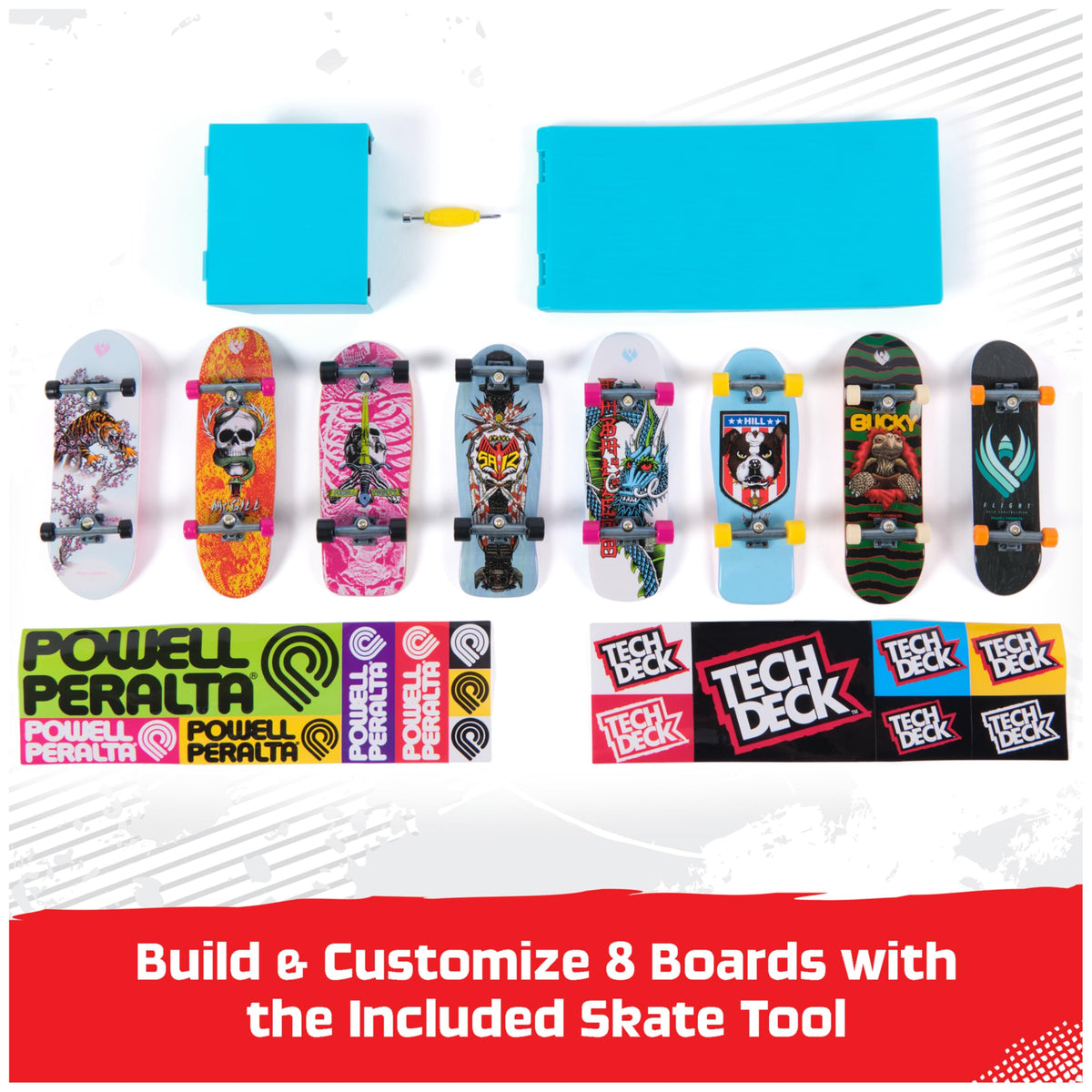Tech Deck official graphics from top brands for authentic skate vibes
