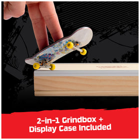 Tech Deck polished metal trucks provide stable balance for tricks.