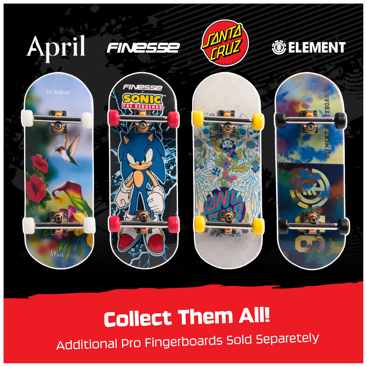 Tech Deck Pro Series foam grip texture shown for secure fingertip control.
