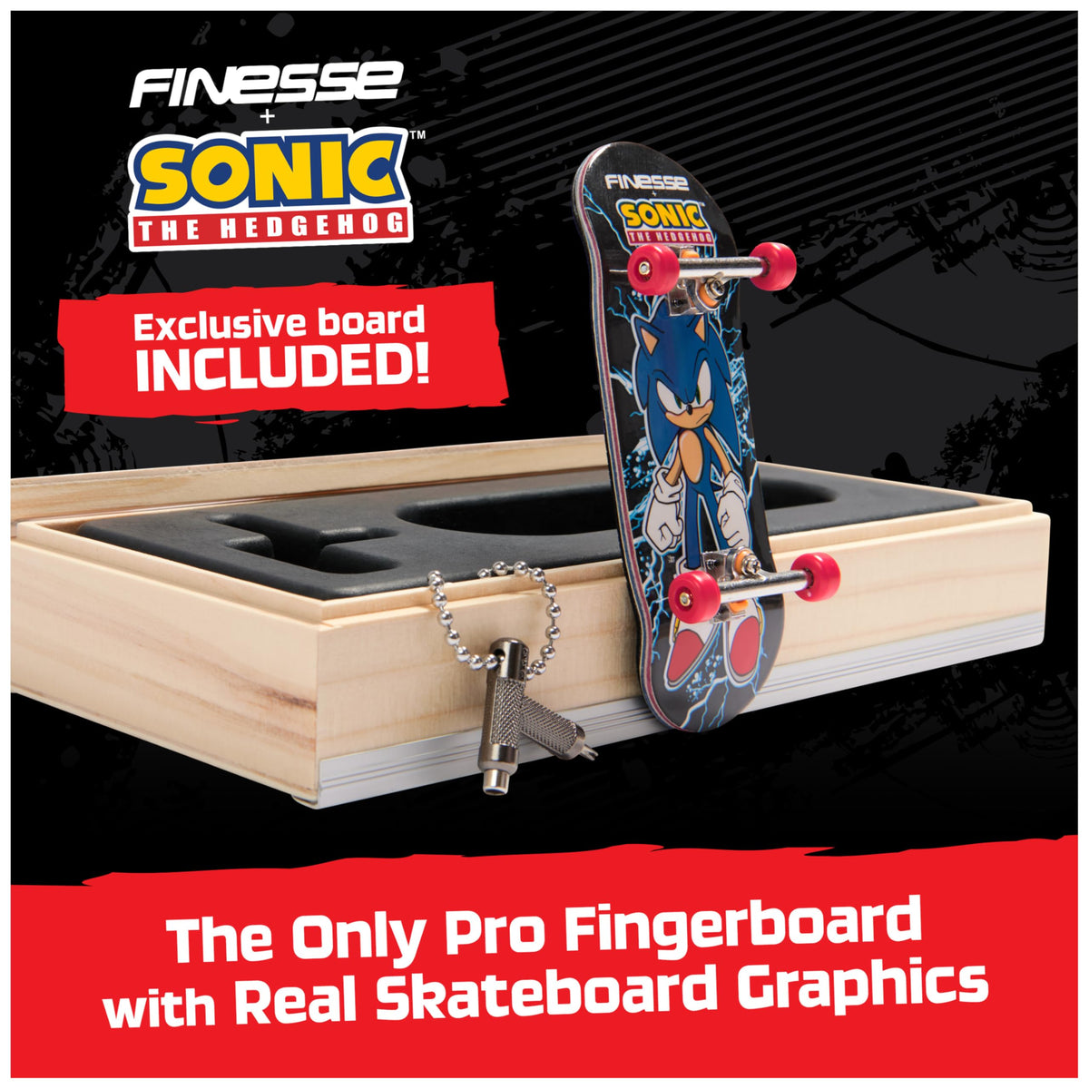 Tech Deck Pro Series graphic detail showcasing authentic skate art for collectors.