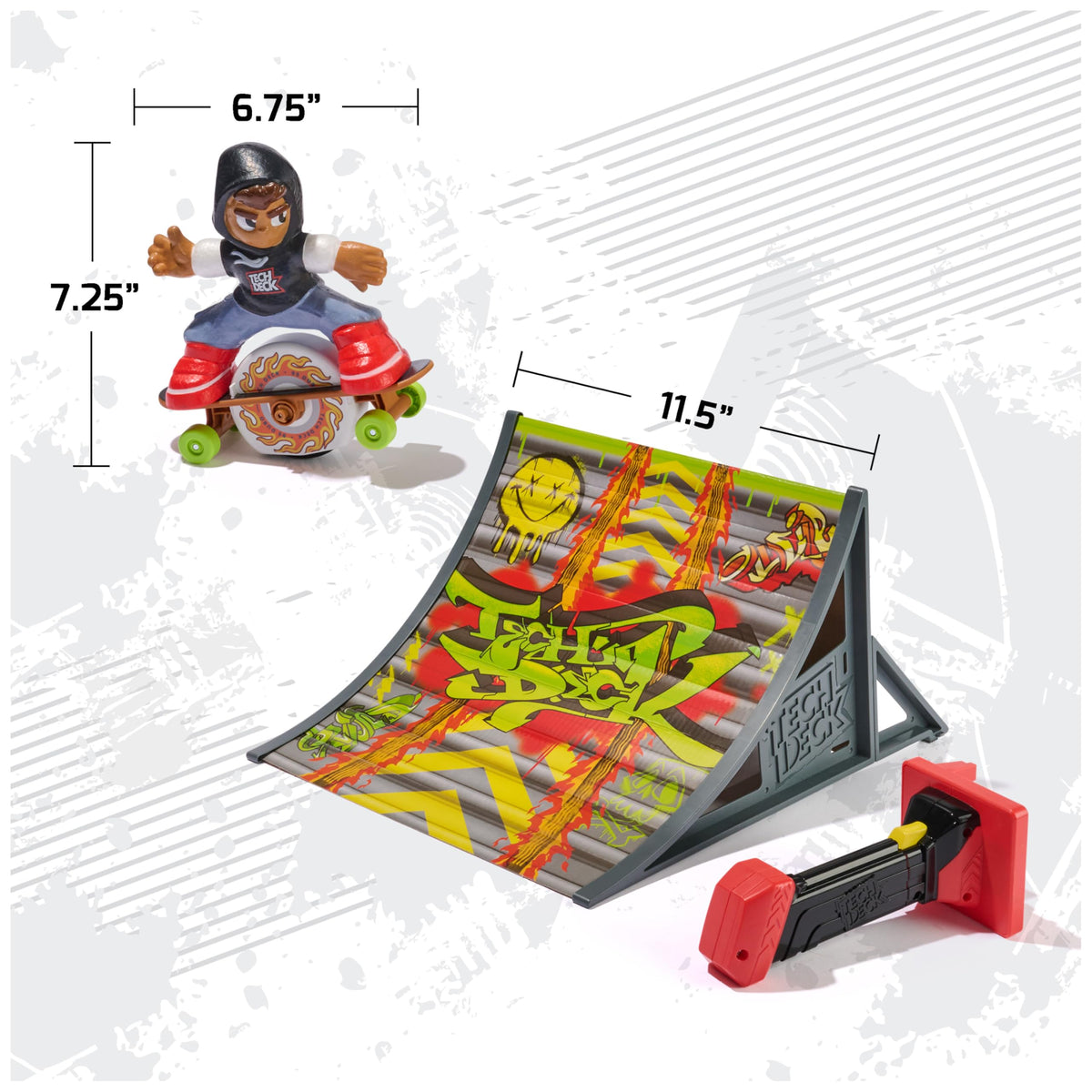 Tech Deck Shred N' Blast rider figure adds authentic pose during quick combos