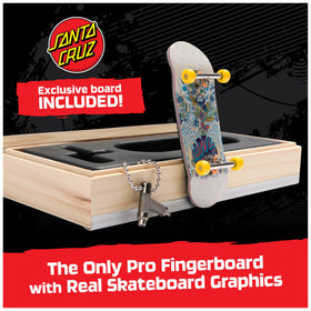 Tech Deck storage display case showcasing the Pro Series board for display and transport.