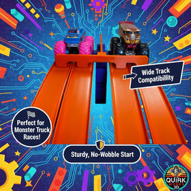TechConnext 1/64-scale friendly clamp supports open-ended, imaginative racing sessions.