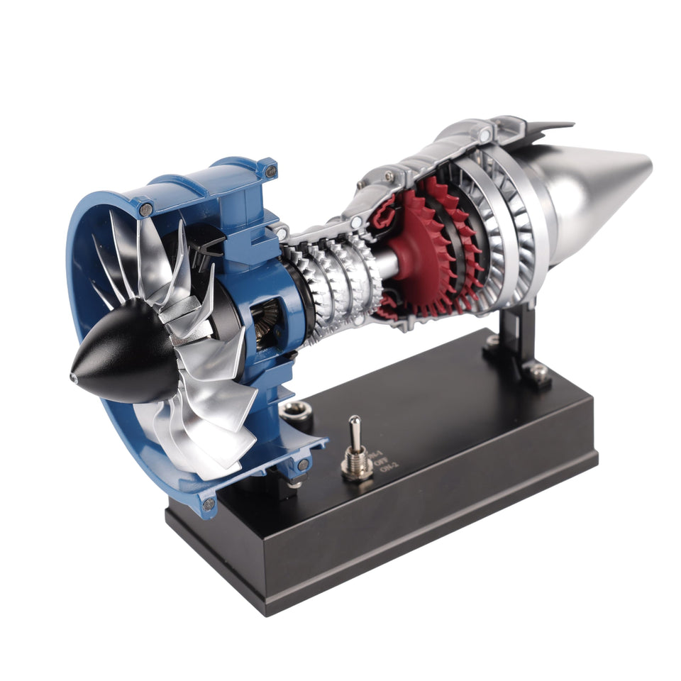 Teching DM122 semi-transparent casing reveals internal engine motion for demonstrations.