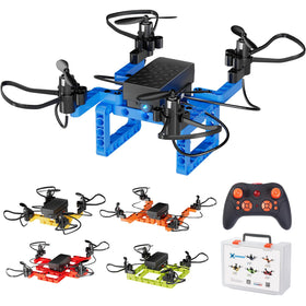 TECHVIO Mini Drone kit assembly shows sturdy parts for hands-on building and creativity.