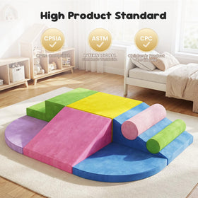Teckid 8-piece stairs view highlighting soft, safe climb surface.
