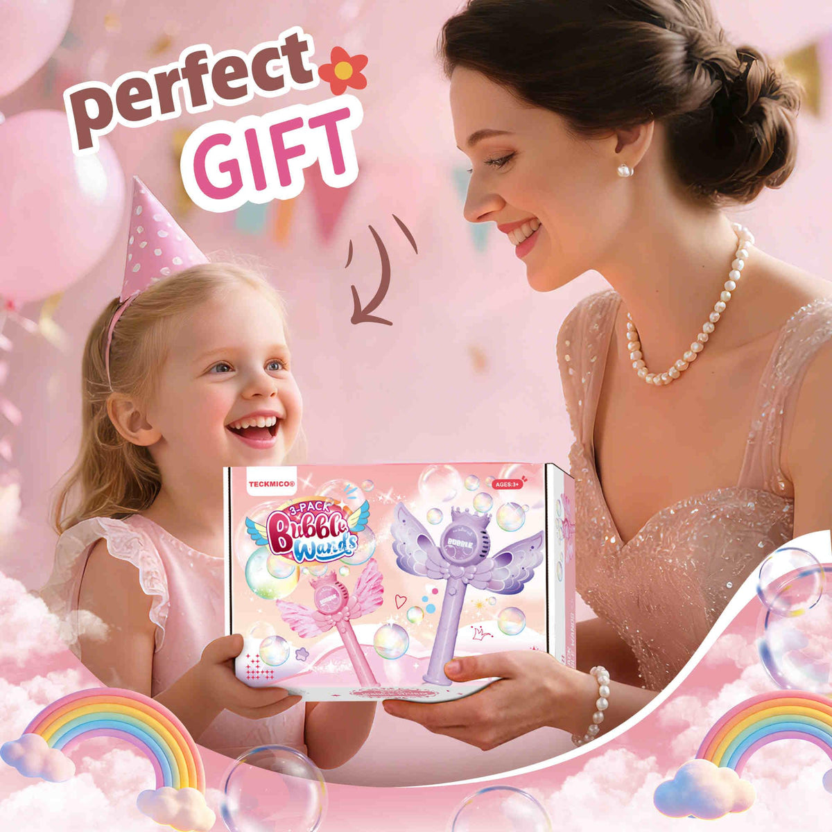 TECKMICO refill packs delivering extended bubble play for parties.