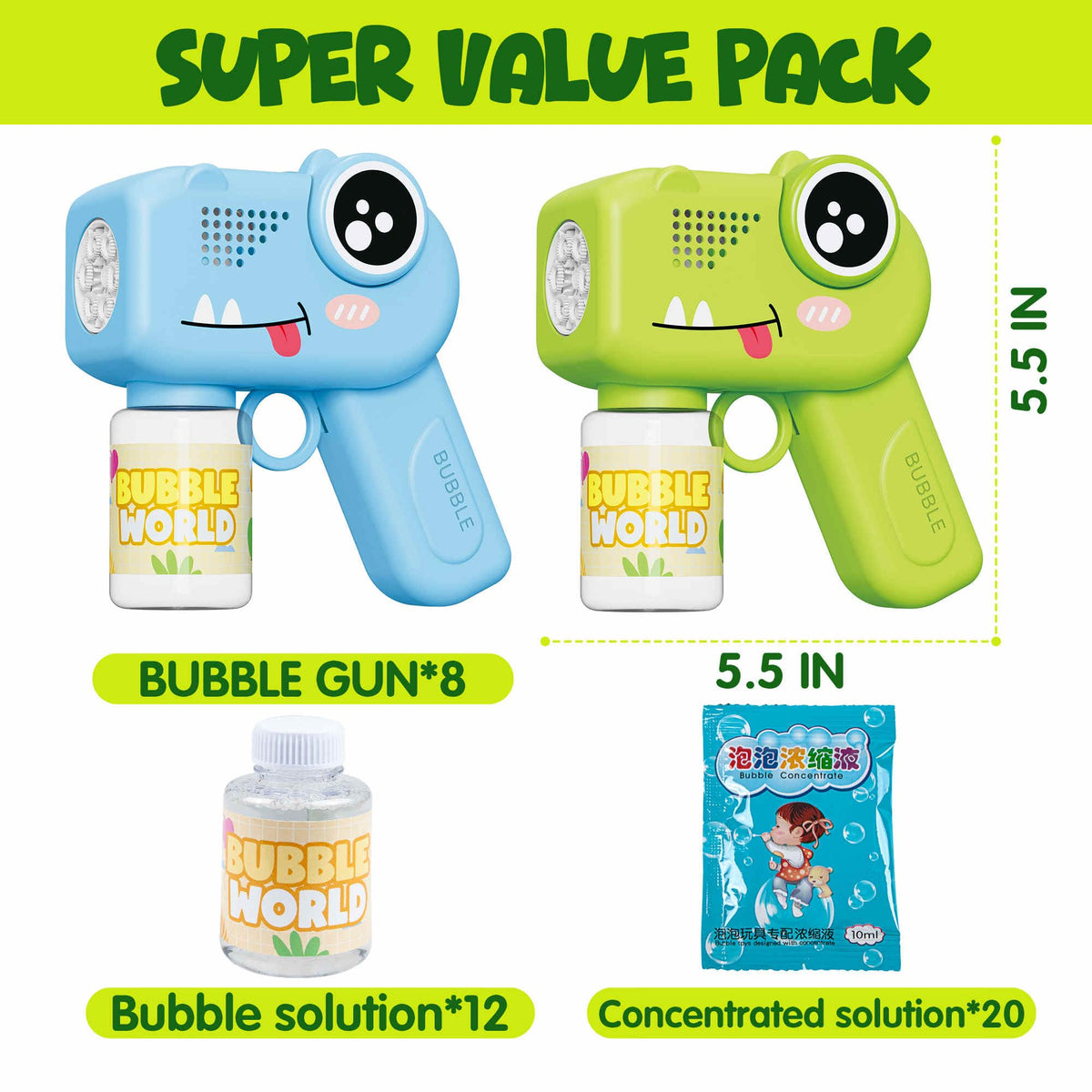 TECKMICO refill solution bottles for continuous bubble action.