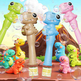 TECKMICO dinosaur bubble wands gift pack for popping fun