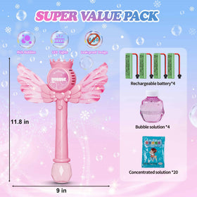 TECKMICO princess bubble wand purple designed for lively backyard bubble fun.