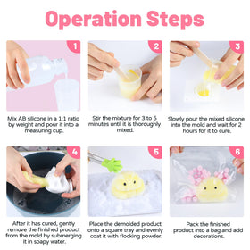 Clear instructions support first-time users completing their initial squishy.