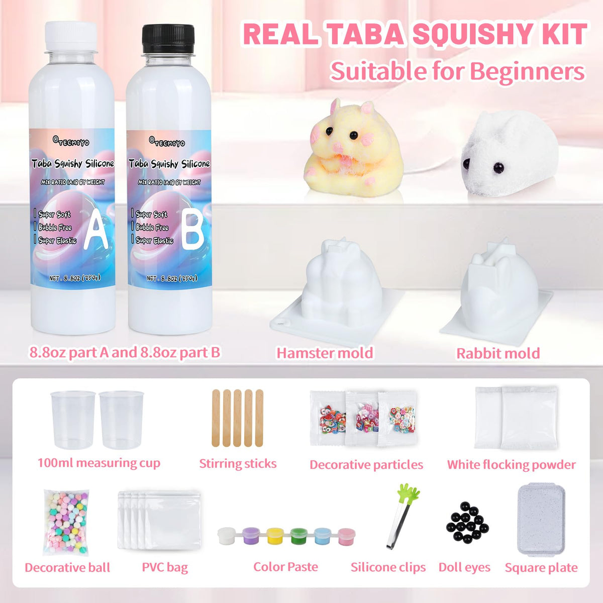 TECMIYO Taba squishy molds in action for ultra-soft results.