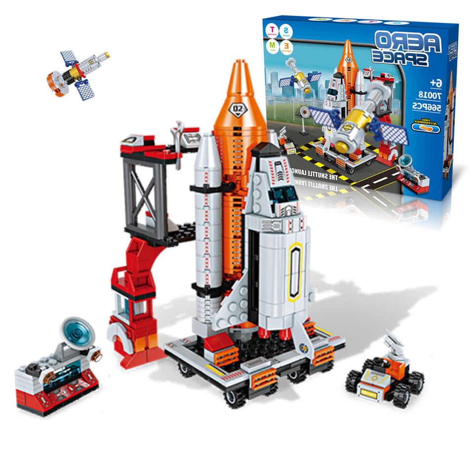 Tecnobicho Space Rocket STEM kit front view for hands-on learning and imagination
