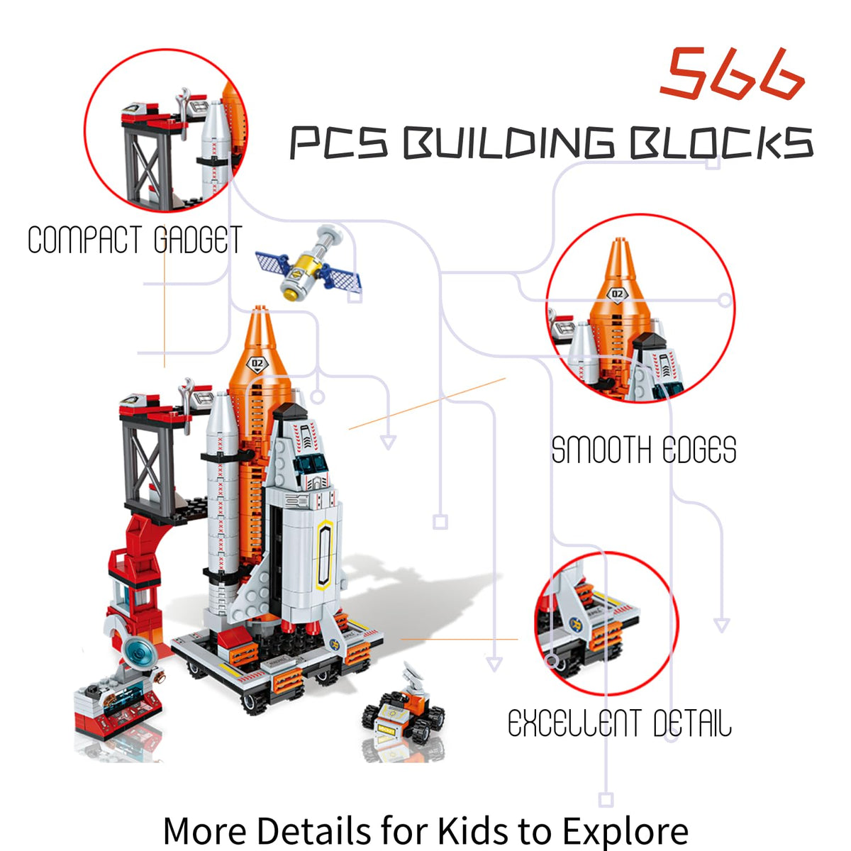 Tecnobicho Space Rocket STEM kit mid-assembly demonstrates step-by-step play