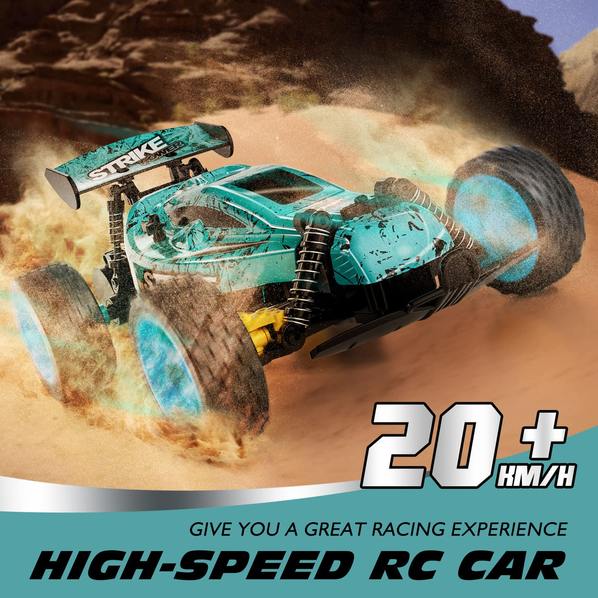 Tecnock 1:18 scale RC car showing compact, agile design for beginners