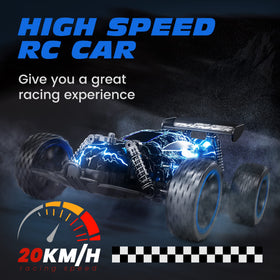 Tecnock RC car remote 2.4GHz for interference-free multiplayer fun.