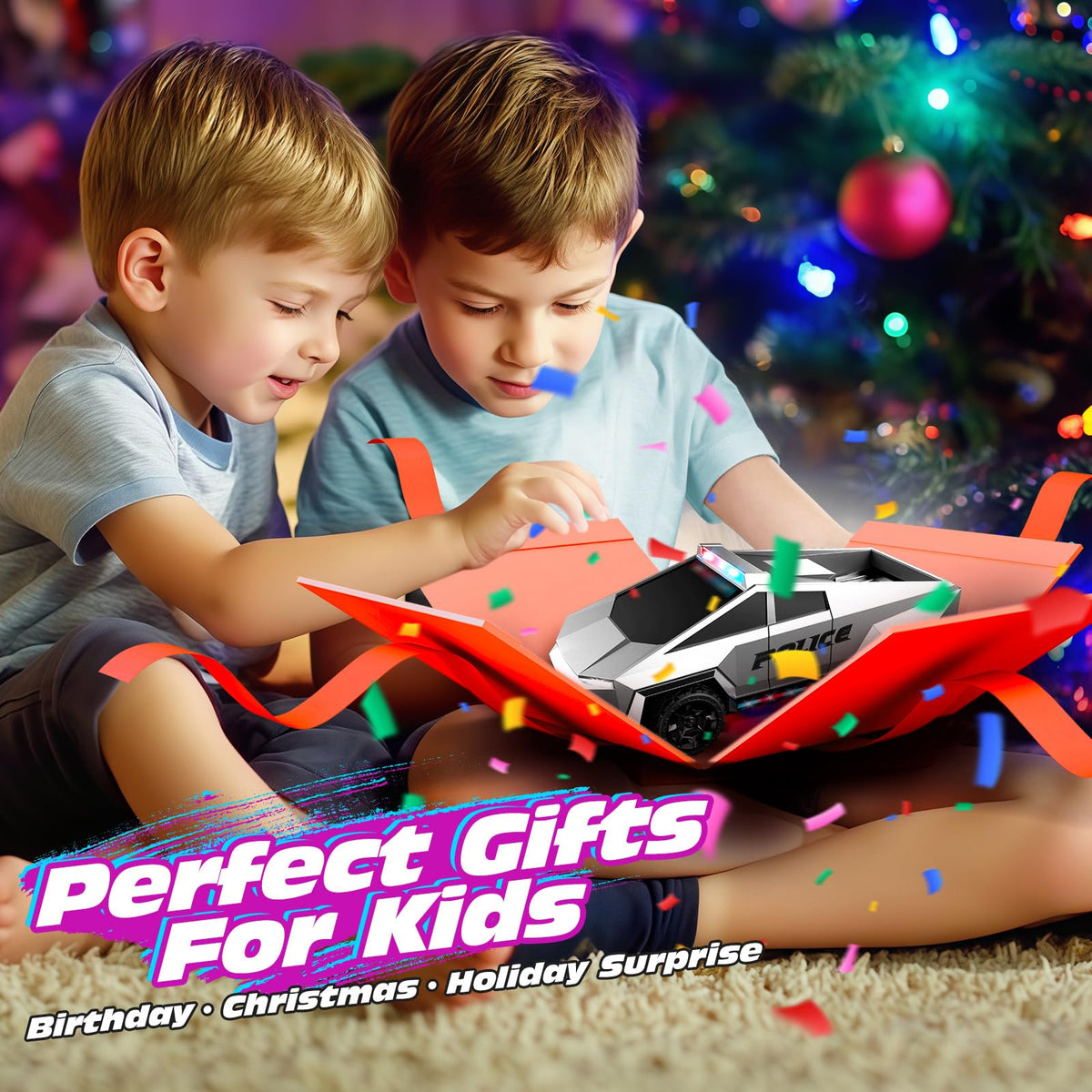 Tecnock RC truck makes a great gift for kids aged 3 and up.