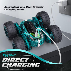 Tecnock RC car with star-design and LED lights for nighttime fun.