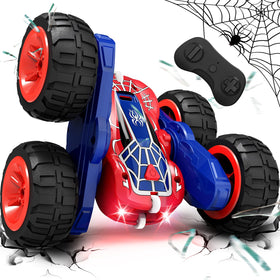 Tecnock Spider RC car in red and blue design for engaging playtime