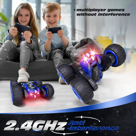 Tecnock 180-degree flips add dramatic stunts to playtime.