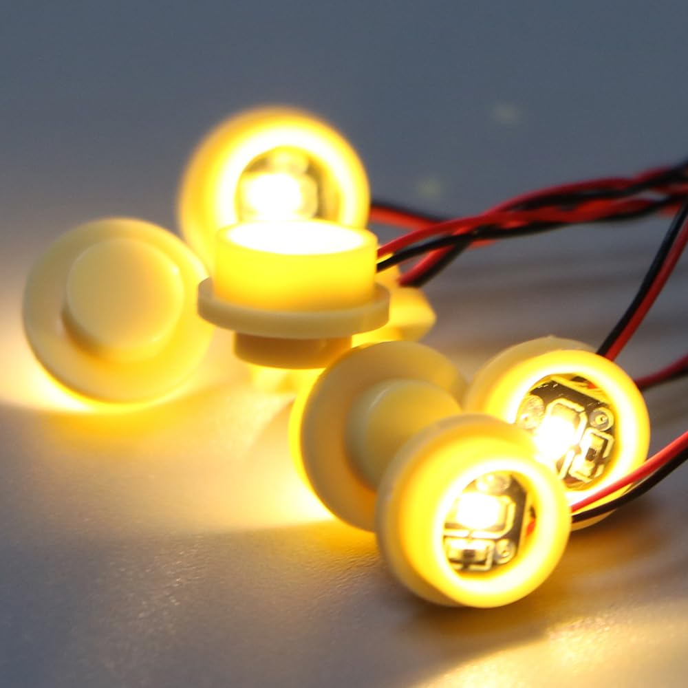 TEDDOO 14pcs LED lights 1x1 dot front view for Lego sets, soft ambient glow.