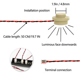 TEDDOO 14pcs LED lights 1x1 dot side view for city builds with subtle illumination.