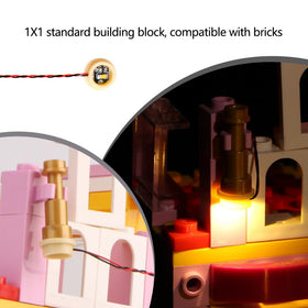 TEDDOO LED dots compatible with LEGO bricks for versatile builds.