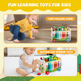 Teekdeer gear-spinning puzzle promotes fine motor skills and problem solving during play