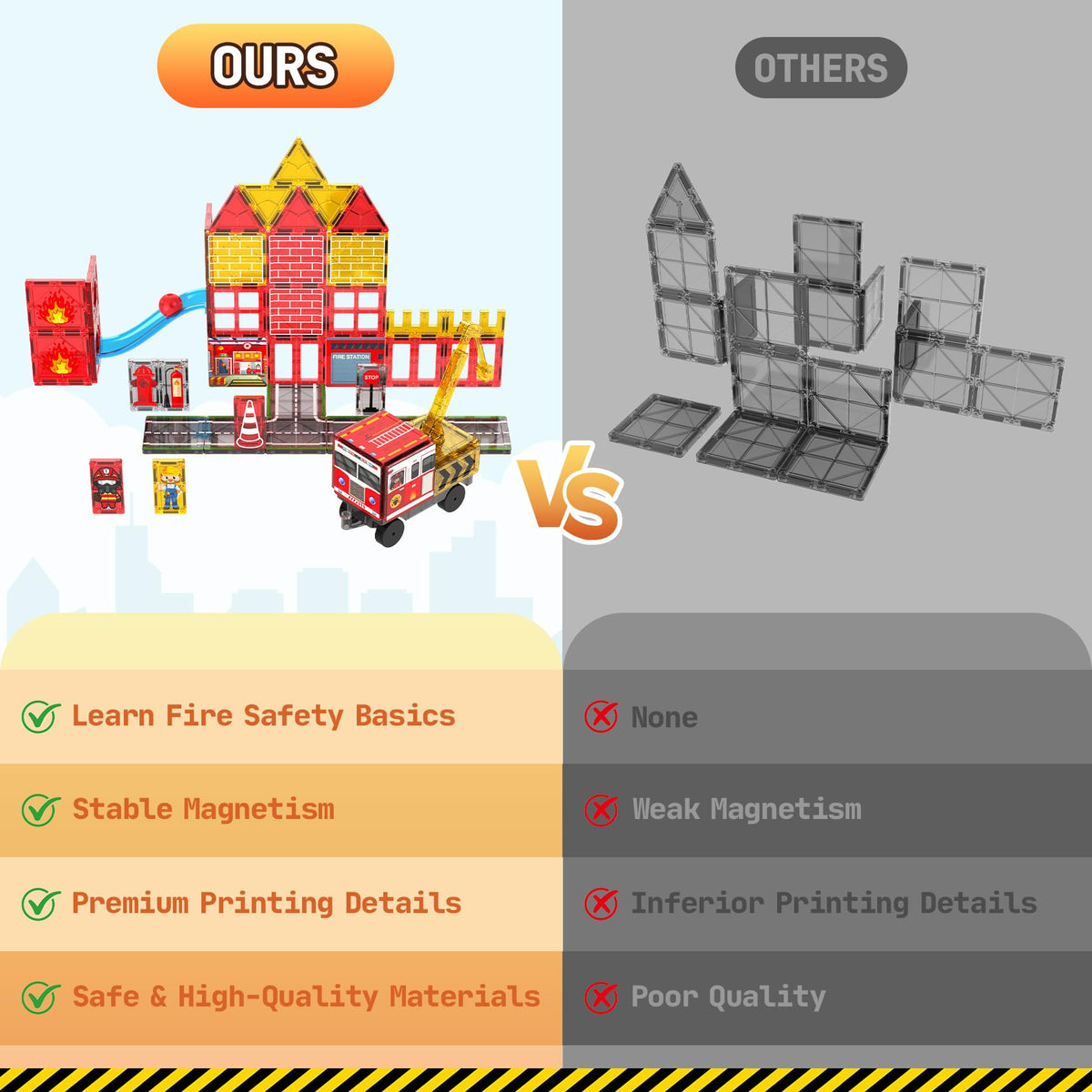 Teekdeer magnetic tiles magnetic-car image promoting movement-based building and storytelling.
