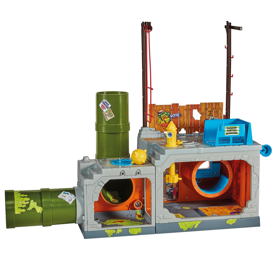 Teenage Mutant Ninja Turtles Classic Sewer Playset front view for action-packed adventures.