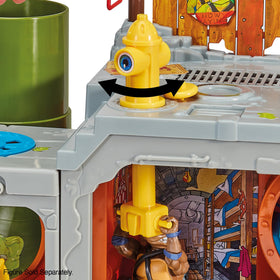 TMNT Michelangelo swing action highlight rooftop energy.