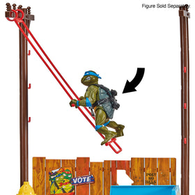 TMNT Playset original 1989 stickers boost nostalgic authenticity.
