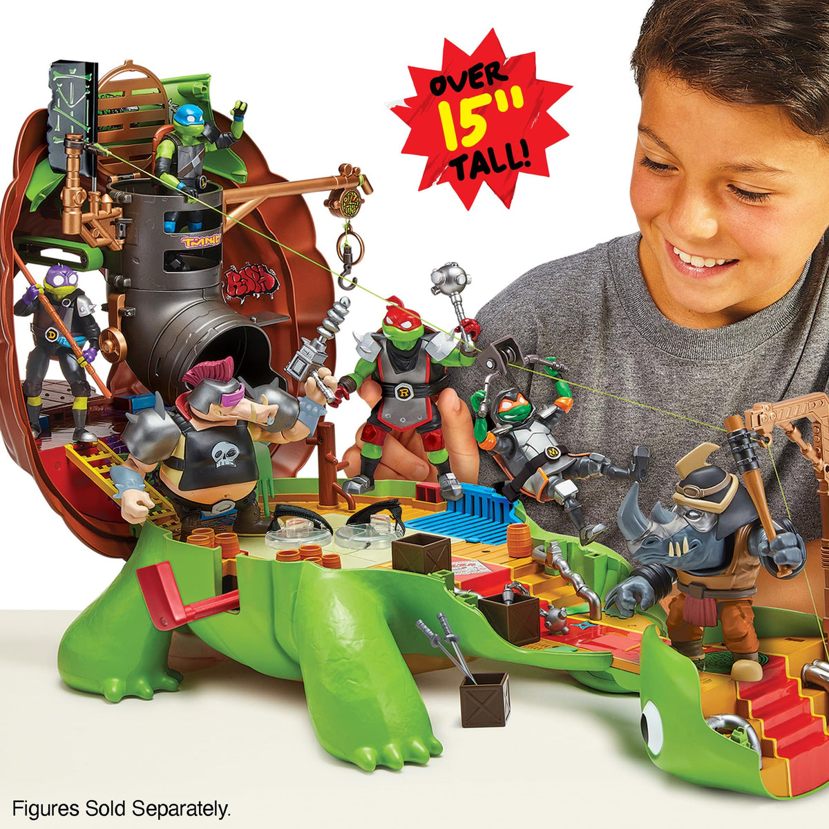 TMNT Tales of TMNT Playset battle arena with levers for action